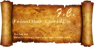Feinsilber Ciprián névjegykártya