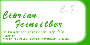 ciprian feinsilber business card